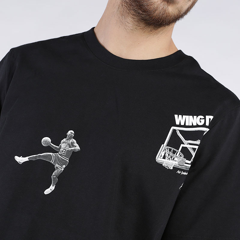мужская черная футболка Jordan 'Wing It' T-Shirt CD5644-010 - цена, описание, фото 2